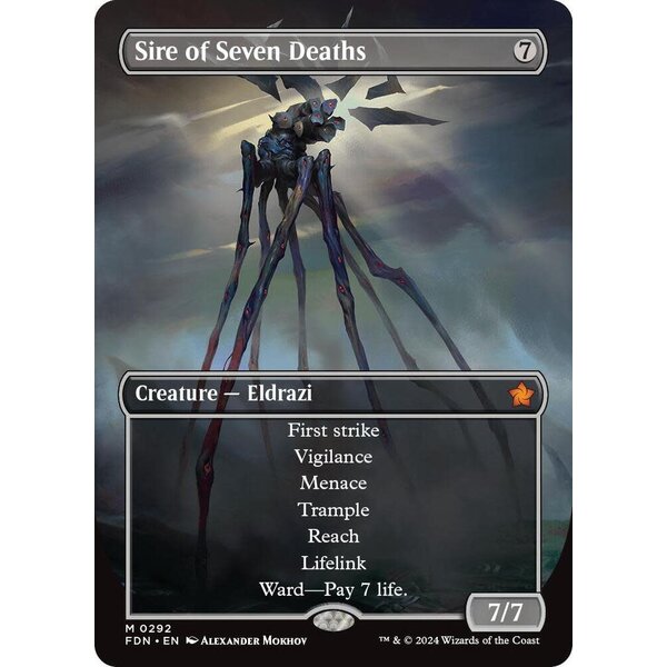 Magic: The Gathering Sire of Seven Deaths (Borderless) (292) Lightly Played