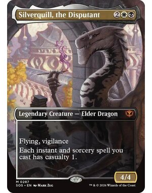 Magic: The Gathering Silverquill, the Disputant (Borderless) (287) Lightly Played Foil