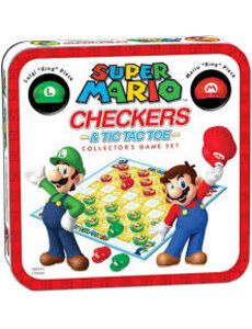 USAOPOLY Checkers Combo - Super Mario vs. Luigi