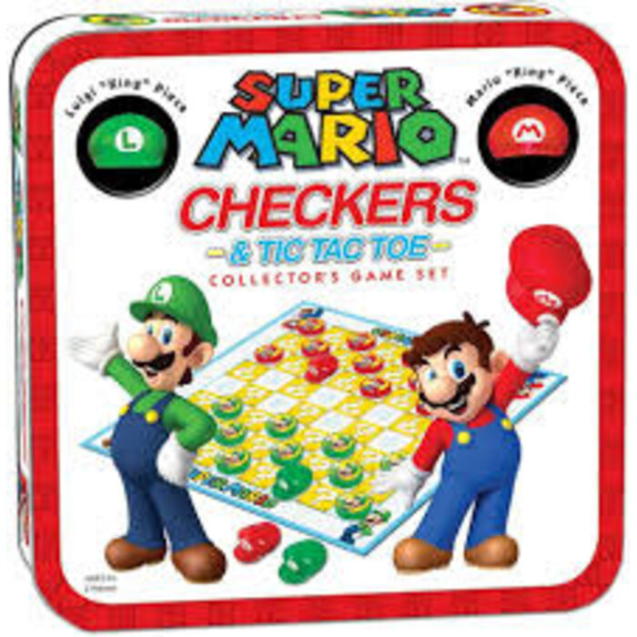 USAOPOLY Checkers Combo - Super Mario vs. Luigi