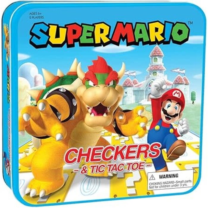 USAOPOLY Checkers Combo - Super Mario vs. Bowser