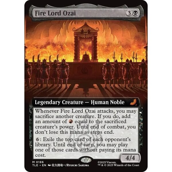 Magic: The Gathering Fire Lord Ozai (Extended Art) (186) Lightly Played Foil