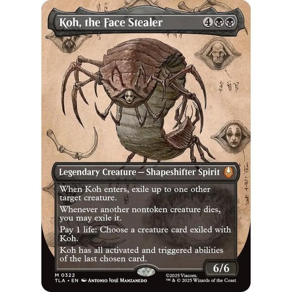 Magic: The Gathering Koh, the Face Stealer (Borderless) (322) Lightly Played