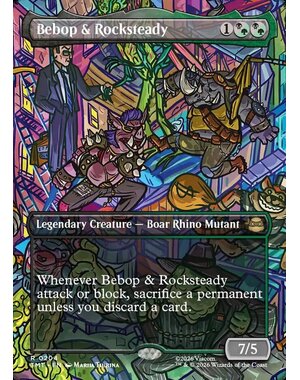 Magic: The Gathering Bebop & Rocksteady (Borderless) (204) Lightly Played