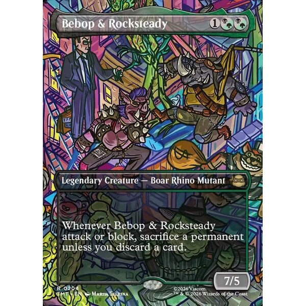 Magic: The Gathering Bebop & Rocksteady (Borderless) (204) Lightly Played