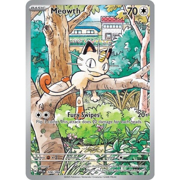 Pokemon Meowth (106) Near Mint Holofoil