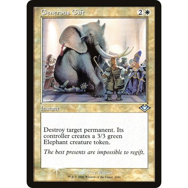 Magic: The Gathering Generous Gift (Retro Frame) (002) Lightly Played Foil