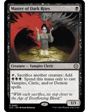 Magic: The Gathering Master of Dark Rites (083) Lightly Played