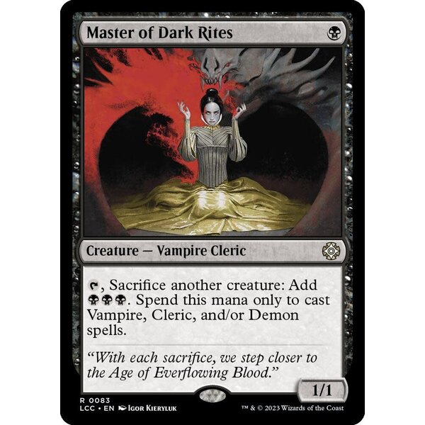 Magic: The Gathering Master of Dark Rites (083) Lightly Played