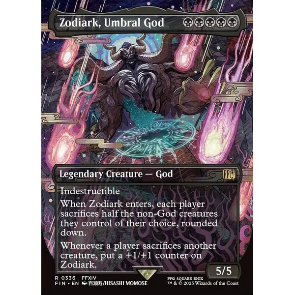 Magic: The Gathering Zodiark, Umbral God (Borderless) (336) Lightly Played Foil