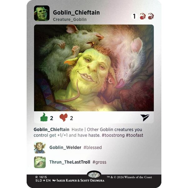 Magic: The Gathering Goblin Chieftain (Rainbow Foil) (1615) Lightly Played Foil