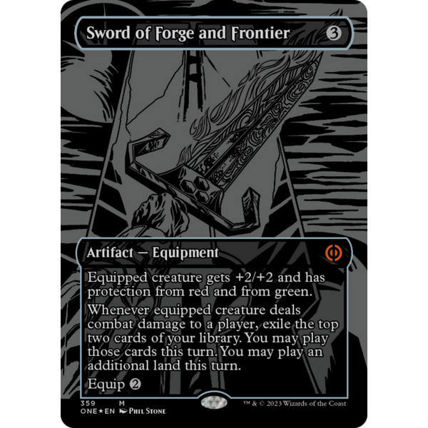 Magic: The Gathering Sword of Forge and Frontier (Oil Slick Raised Foil) (359) Lightly Played