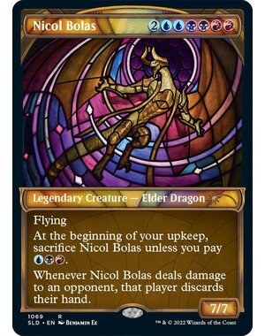 Magic: The Gathering Nicol Bolas (Stained Glass) (Textured Foil) (1069) Lightly Played Foil