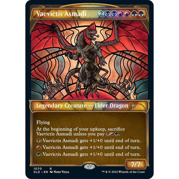 Magic: The Gathering Vaevictis Asmadi (Stained Glass) (Textured Foil) (1070) Lightly Played Foil