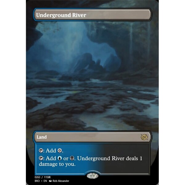 Magic: The Gathering Underground River (Borderless) (300) Lightly Played Foil