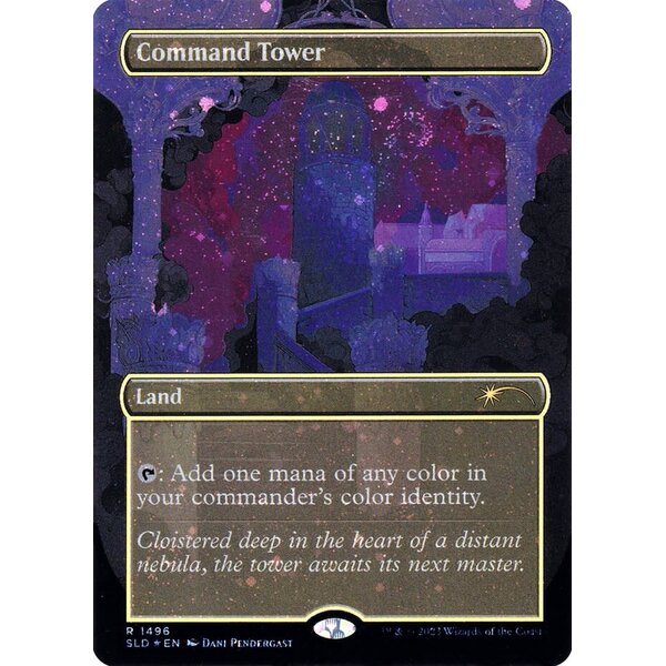 Magic: The Gathering Command Tower (Galaxy Foil) (1496) Lightly Played