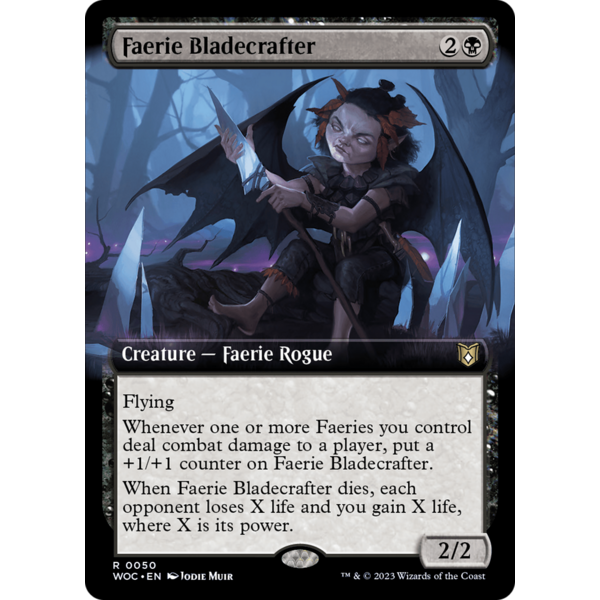 Magic: The Gathering Faerie Bladecrafter (Extended Art) (050) Lightly Played
