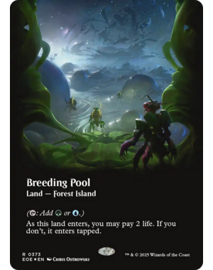 Magic: The Gathering Breeding Pool (Borderless) (Galaxy Foil) (373) Lightly Played