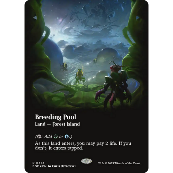 Magic: The Gathering Breeding Pool (Borderless) (Galaxy Foil) (373) Lightly Played