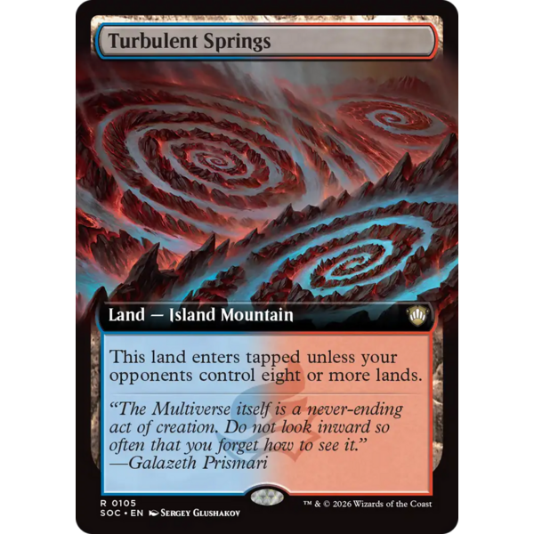 Magic: The Gathering Turbulent Springs (Extended Art) (105) Lightly Played
