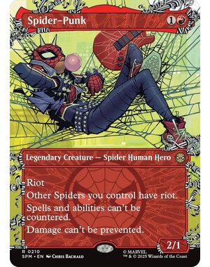 Magic: The Gathering Spider-Punk (Borderless) (210) Lightly Played