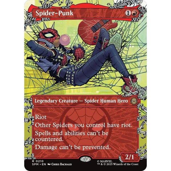 Magic: The Gathering Spider-Punk (Borderless) (210) Lightly Played