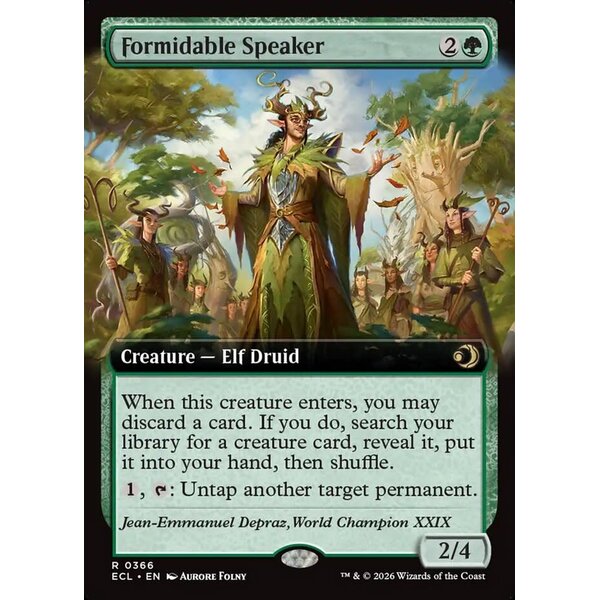 Magic: The Gathering Formidable Speaker (Extended Art) (176) Lightly Played Foil