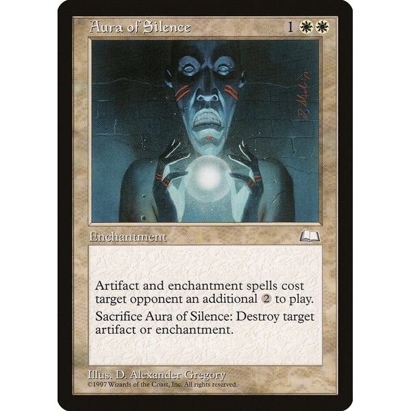 Magic: The Gathering Aura of Silence Lightly Played