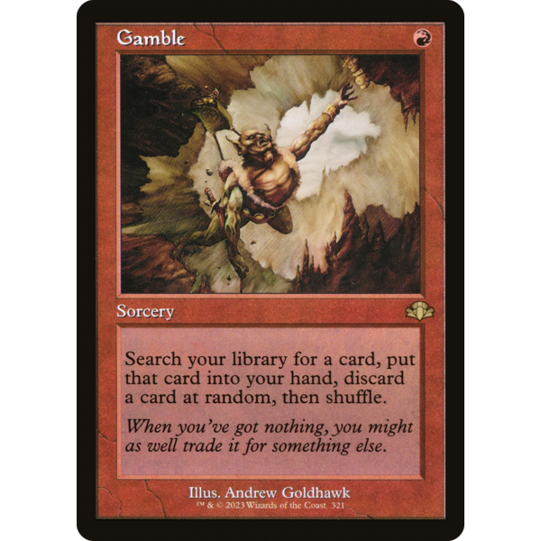Magic: The Gathering Gamble (Retro Frame) (321) Lightly Played