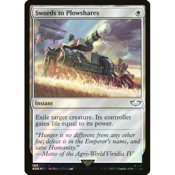 Magic: The Gathering Swords to Plowshares (Surge Foil) (190) Lightly Played Foil