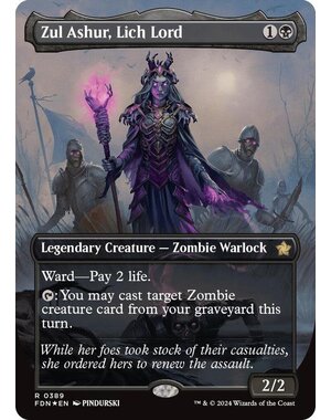 Magic: The Gathering Zul Ashur, Lich Lord (Borderless) (Mana Foil) (389) Lightly Played Foil