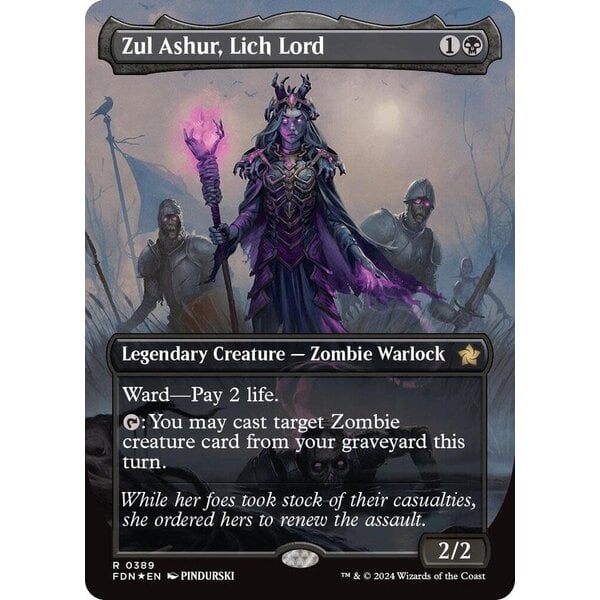 Magic: The Gathering Zul Ashur, Lich Lord (Borderless) (Mana Foil) (389) Lightly Played Foil