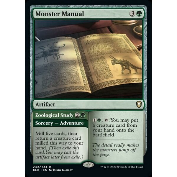 Magic: The Gathering Monster Manual // Zoological Study (242) Lightly Played