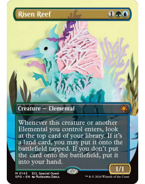 Magic: The Gathering Risen Reef (Borderless) (143) Lightly Played Foil