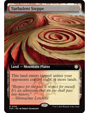 Magic: The Gathering Turbulent Steppe (Extended Art) (106) Lightly Played
