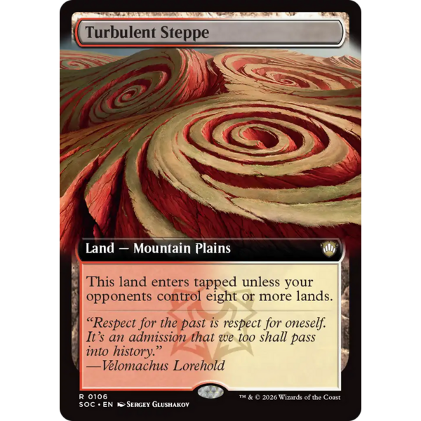 Magic: The Gathering Turbulent Steppe (Extended Art) (106) Lightly Played
