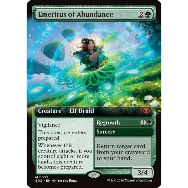 Magic: The Gathering Emeritus of Abundance (Extended Art) (339) Lightly Played
