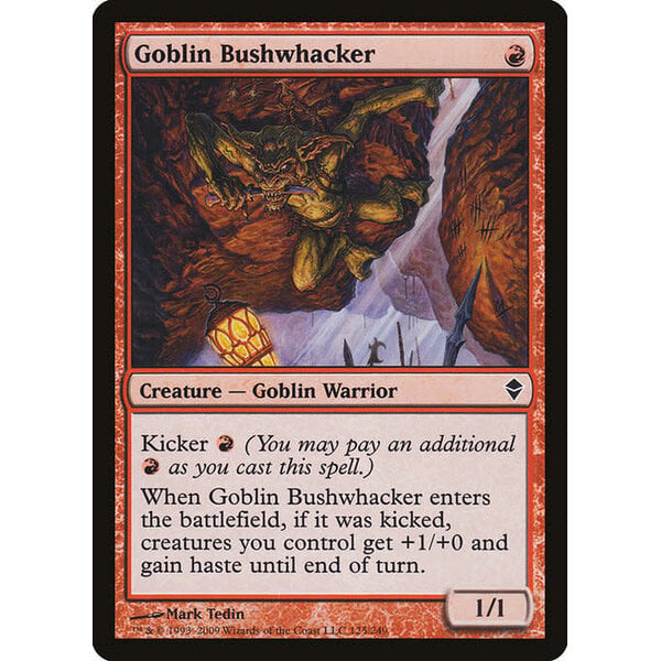 Magic: The Gathering Goblin Bushwhacker (125) Lightly Played Foil