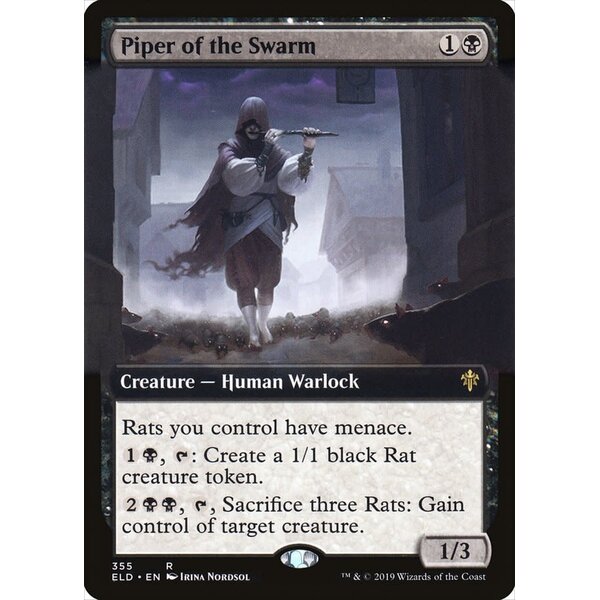Magic: The Gathering Piper of the Swarm (Extended Art) (355) Lightly Played Foil