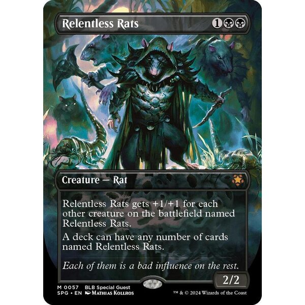 Magic: The Gathering Relentless Rats (Borderless) (057) Lightly Played