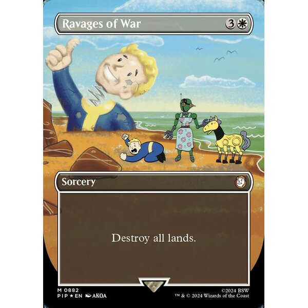Magic: The Gathering Ravages of War (Borderless) (Surge Foil) (882) Lightly Played Foil