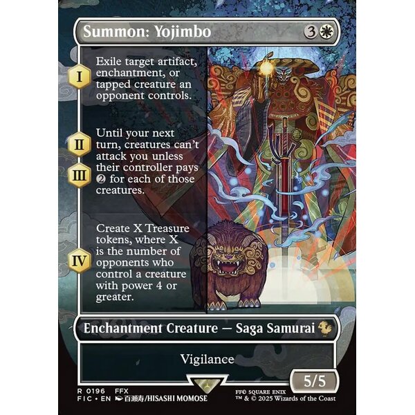 Magic: The Gathering Summon: Yojimbo (Borderless) (196) Lightly Played Foil