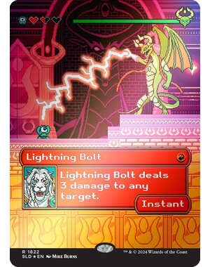 Magic: The Gathering Lightning Bolt (Rainbow Foil) (1822) Lightly Played Foil
