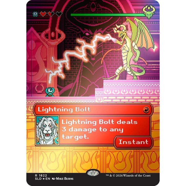 Magic: The Gathering Lightning Bolt (Rainbow Foil) (1822) Lightly Played Foil