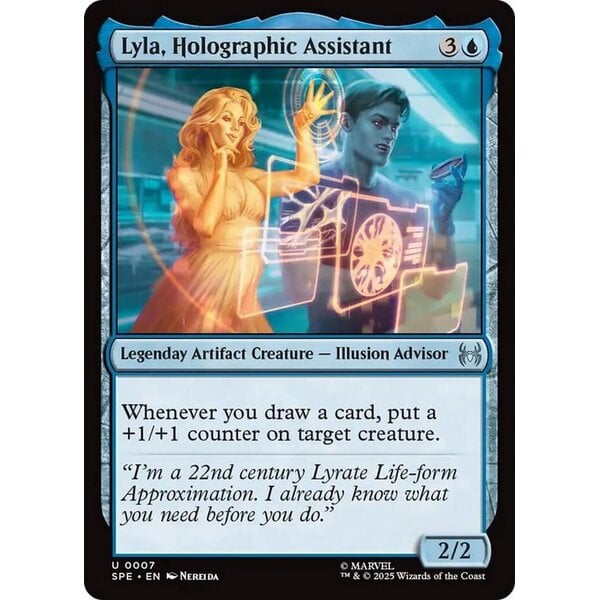 Magic: The Gathering Lyla, Holographic Assistant (007) Lightly Played Foil