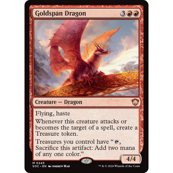 Magic: The Gathering Goldspan Dragon (245) Lightly Played