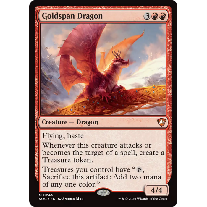 Magic: The Gathering Goldspan Dragon (245) Lightly Played