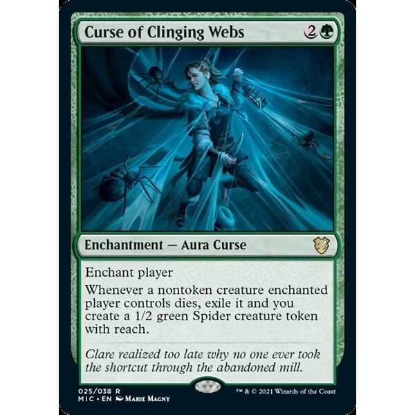 Magic: The Gathering Curse of Clinging Webs (025) Lightly Played