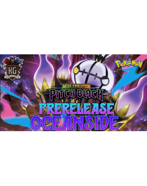 Pokemon 7/11/26 Oceanside Pokemon Mega Evolution: Pitch Black Prerelease Saturday 12 PM
