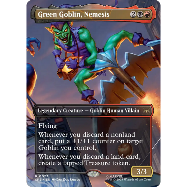 Magic: The Gathering Green Goblin, Nemesis (Borderless) (023) Near Mint Foil